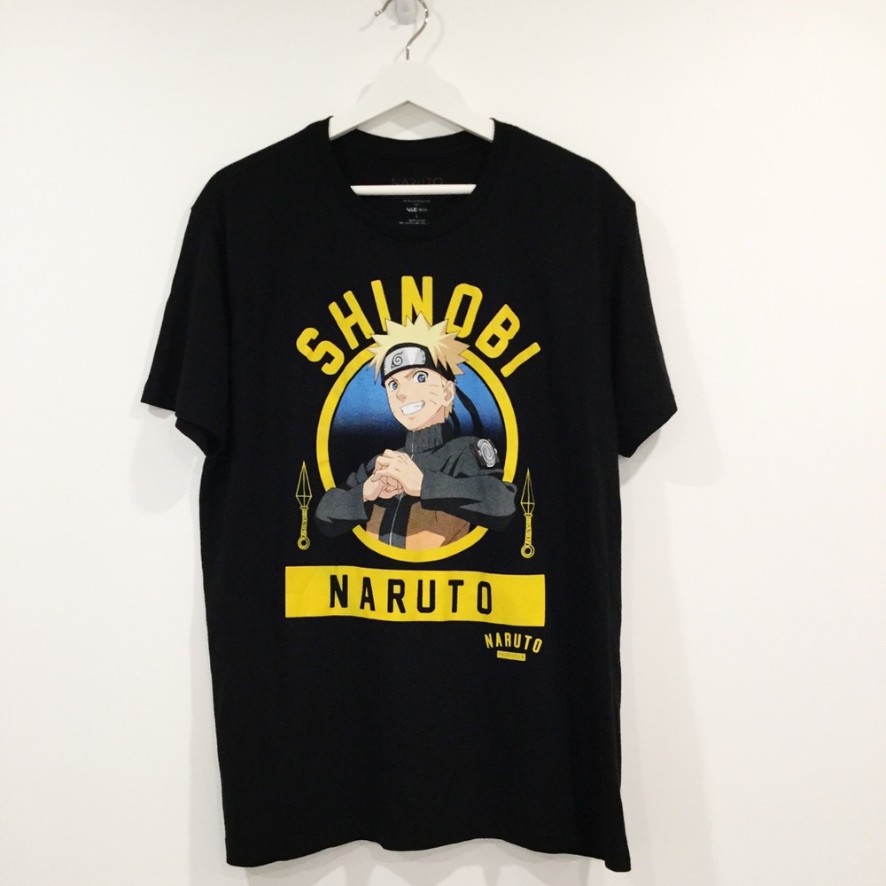 Vintage Japanese Anime 2002 Naruto Shippuden Graphic Tee T-shirt Size L